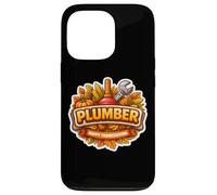 Plombier Happy Thanksgiving Automne Dinde Citrouille Coque pour iPhone 13 Pro