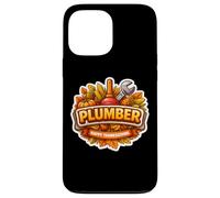 Plombier Happy Thanksgiving Automne Dinde Citrouille Coque pour iPhone 13 Pro Max