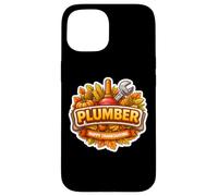 Plombier Happy Thanksgiving Automne Dinde Citrouille Coque pour iPhone 15