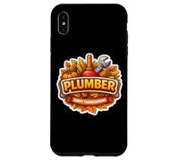 Plombier Happy Thanksgiving Automne Dinde Citrouille Coque pour iPhone XS Max