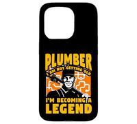 Plombier, Je ne vieillis Pas, Je deviens Une légende Coque pour iPhone 15 Pro