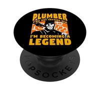 Plombier, Je ne vieillis Pas, Je deviens Une légende PopSockets PopGrip Adhésif