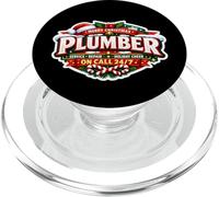 Plombier Merry Christmas Service Repair Holiday Cheer on Call PopSockets PopGrip pour MagSafe