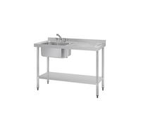 Plonge 1 Bac, Egouttoir à Droite - P600 - - - Inox 1000x600xmm