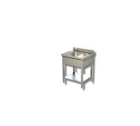 Plonge 1 Evier avec Etagère - Gamme 600 - - - Inox AISI430 800x600x850mm