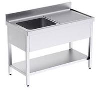 Plonge avec Bâti Egouttoir à Droite et Etagère Profondeur 550 - Distform - - Acier inoxydable 1200x550x550xmm G