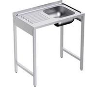 Plonge avec Bâti en inox Profondeur 500 Egouttoir Gauche - Distform - - Acier inoxydable 1000x500x500xmm inox