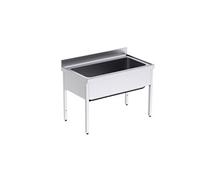 Plonge en Inox avec Bâti 1 Bac Grande Capacité Gamme 700 -