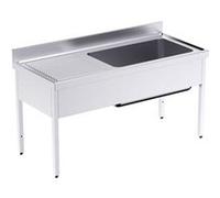 Plonge en Inox avec Bâti Grande Capacité Egouttoir à Gauche Gamme 700 - Distform inox