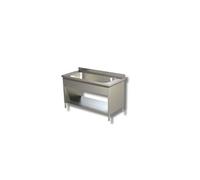 Plonge Grand Evier avec Etagère et Panneaux Latéraux - Gamme 600 - - - Inox AISI430 1800x600x850mm