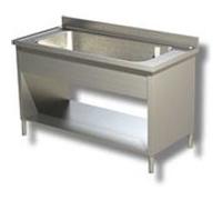 Plonge Grand Evier avec Etagère et Panneaux Latéraux - Gamme 700 - Ristopro - - Inox AISI430 1600x700x850mm inox G