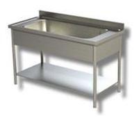Plonge Grand Evier - Gamme 600 - Ristopro - - Inox AISI430 1400x600x850mm inox G