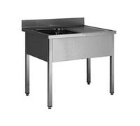 Plonge Inox avec 1 Bac de 500X400X300 MM - - SPL106-1BG