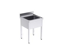 Plonge Inox avec Bâti 1 Bac Seul Gamme 700 -