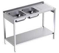 Plonge Inox avec Bâti et Etagère Profondeur 500 Egouttoir Droite - Distform - - Acier inoxydable 1200x500x500xmm inox