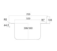 Plonge Inox avec Bâti et Portes 1 Bac à Gauche Gamme 700 -