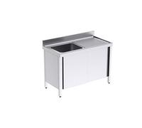 Plonge Inox avec Bâti Portes et Egouttoir Gamme 700 -