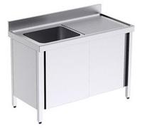 Plonge Inox avec Bâti Portes et Egouttoir Gamme 700 -
