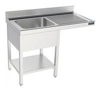 Plonge Inox avec Bâti Profondeur 550 Etagère et Espace pour Lave-Vaisselle - Distform - - Acier inoxydable 1200x550x550xmm inox G
