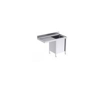Plonge Inox avec Porte à Droite et Espace pour Lave-Vaisselle Profondeur 550 - Distform - - Acier inoxydable 1400x550x700xmm inox