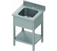Plonge Inox Professionnelle 1 ou 2 Bacs Avec Etagère - Gamme 700 - Stalgast - à monter - Inox600x700 500x700x250mm