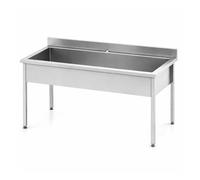 Plonge Inox Professionnelle Simple - Grand Bac - 1200 × 700 mm - Bac Grande Capacité - Inox AISI 201