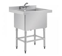 Vogue Plonge inox CE141 - évier profond, dosseret arrière, 900×770×600 mm, 100 L