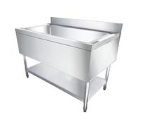 Plonge Professionnelle Inox 1 Bac Sans Égouttoir - 1200 x 600 mm