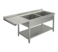 Plonge Sur Piètement Avec Étagère Inférieure, Place Pour Lave-Vaisselle, 2 Bacs à Droite, 1600X700 M - Virtus - - 1600x700x850mm G