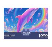 Plongée Dauphin 1000 Pièces Jigsaw Puzzle Animaux Famille Artistique Jeu Éducatif Défi Jouets 38x26cm/1000pcs