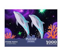 Plongée Dauphin 1000 Pièces Jigsaw Puzzle Animaux Famille Classiques Jeu Éducatif Qualité Supérieure Jouets 38x26cm/1000pcs