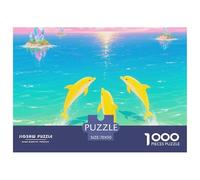 Plongée Dauphin 1000 Pièces Jigsaw Puzzle Animaux pour Adultes Détente Cadeaux Défi Jouets 70x50cm/1000pcs