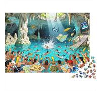 Plongée désastreuse au cenote de Playa Del Carmen Puzzle en Bois Imperméable DIY Puzzles De 1000 Pièces pour Adultes Amusant Jeux Éducatifs
