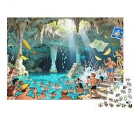 Plongée désastreuse au cenote de Playa Del Carmen Puzzle en Bois Imperméable Puzzles De 1000 Pièces pour Adultes Cadeaux Coloré Jeux Éducatifs