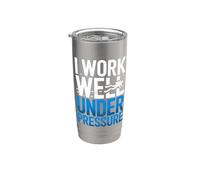 Plongée I Work Well Under Pressure Proverbe Plongeur Gobelet isotherme en acier inoxydable double paroi