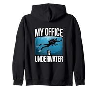 Plongée sous-Marine Amusante Mon Bureau est Une Vie sous-Marine Sweat à Capuche