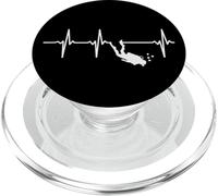 Plongée sous-Marine Battement Cardiaque plongée Plongeur PopSockets PopGrip pour MagSafe