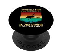 Plongée sous-Marine pour Grand-père PopSockets PopGrip Adhésif