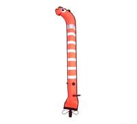 Plongée sous-marine SMB avec double capacité de gonflage et silhouette sur le thème de l'anguille de mer pour une meilleure identification par les navires (1,5 m x 15 cm, orange)