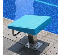 Plongeoir Robuste en Acier Inoxydable 304 - Plateforme inclinée antidérapante à 15°, Convient aux piscines intérieures/extérieures, plongeoir de sécurité (Bleu).