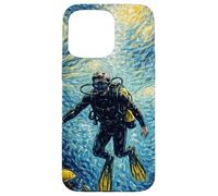Plongeur Homme Plongée sous-Marine Van Gogh Ocean Coque pour iPhone 15 Pro Max
