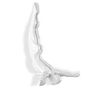 ADM 'Plongeur petit' - Sculpture figurative moderne en résine laquée à suspendre au mur - Blanc - H28 cm