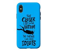 Plongeur sous-Marin Closer to The Bottom Further from Idiots Coque pour iPhone X/XS