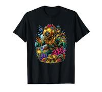 Plongeur sous-Marin rétro Chasseur de trésors T-Shirt