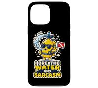 Plongeur sous-Marine Je respire de l'eau et du Sarcasme Coque pour iPhone 13 Pro Max