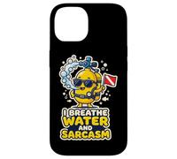 Plongeur sous-Marine Je respire de l'eau et du Sarcasme Coque pour iPhone 14