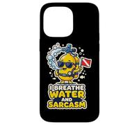 Plongeur sous-Marine Je respire de l'eau et du Sarcasme Coque pour iPhone 14 Pro Max