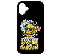 Plongeur sous-Marine Je respire de l'eau et du Sarcasme Coque pour iPhone 16 Plus