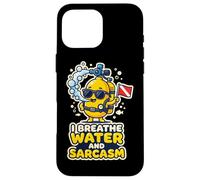 Plongeur sous-Marine Je respire de l'eau et du Sarcasme Coque pour iPhone 16 Pro Max