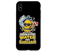 Plongeur sous-Marine Je respire de l'eau et du Sarcasme Coque pour iPhone XS Max